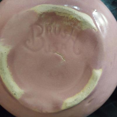 BEAUTIFUL MILKY GLASS VASE AND CANDY DISH SIGNED PINK DISH