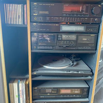 Stereo and cabinet