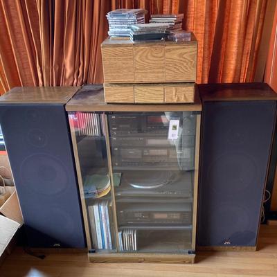 Stereo and cabinet