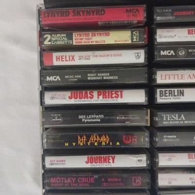 BIG BANDS MOST FROM THE 80'S ON CASSETTE IN CARRY CASE