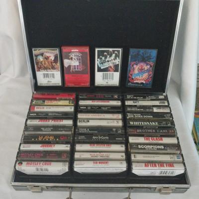 BIG BANDS MOST FROM THE 80'S ON CASSETTE IN CARRY CASE