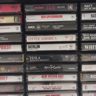 BIG BANDS MOST FROM THE 80'S ON CASSETTE IN CARRY CASE