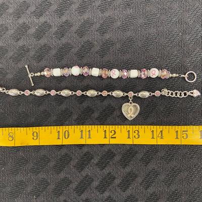 Breast cancer awareness bracelets lot of 2
