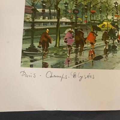 Vtg Paris Print
