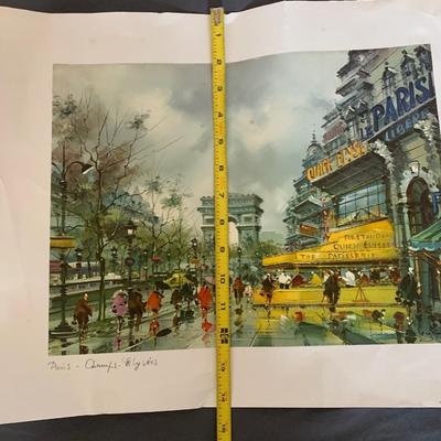 Vtg Paris Print
