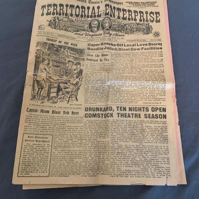 Vintage Mark Twains Newspaper