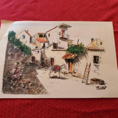 Vintage Diaz Watercolor Art Print