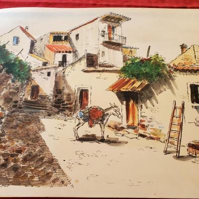 Vintage Diaz Watercolor Art Print
