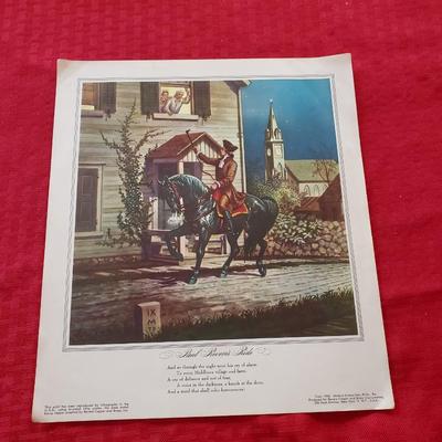 Vintage Paul Revere Lithographs