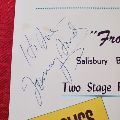 Vintage Autographed "Frolics" Menu