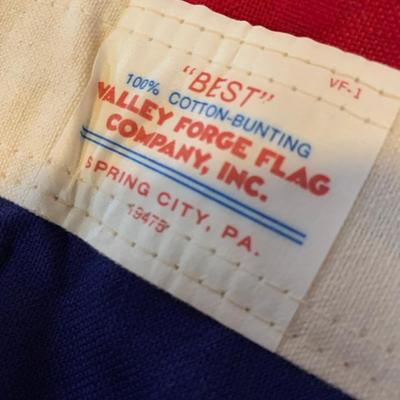 Vintage 50 Star Valley Forge US American Flag