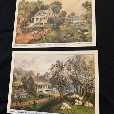 4 Currier and Ives Lithographs