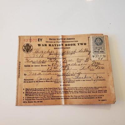 WWII War Ration Books