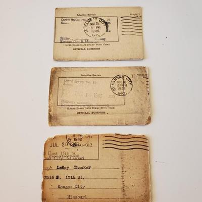 Vintage WWII Draft Papers