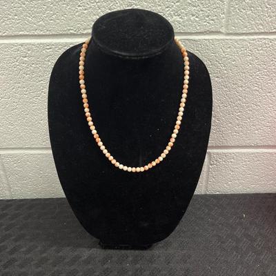Beaded gemstone necklace