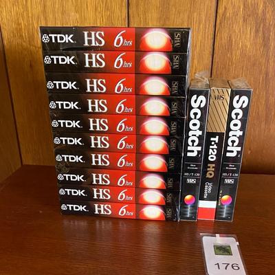 Unused VHS video tapes