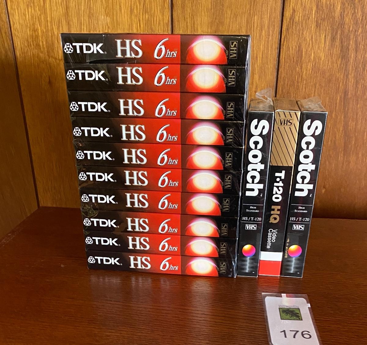 Unused VHS video tapes