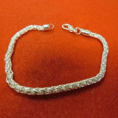 NEW 8" ROPE LINK BRACELET STAMPED 14k