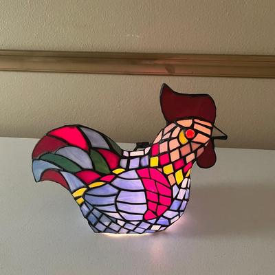 Stained Glass Rooster Nightlight/Lamp