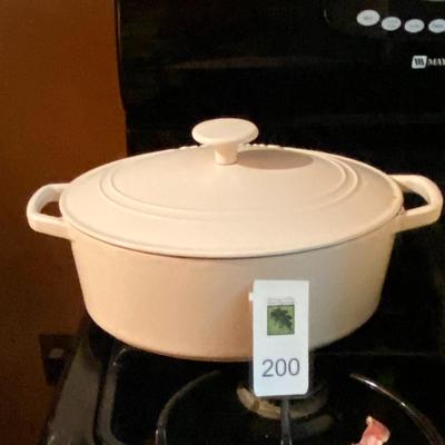 Enamel Cuisinart cast iron Dutch oven