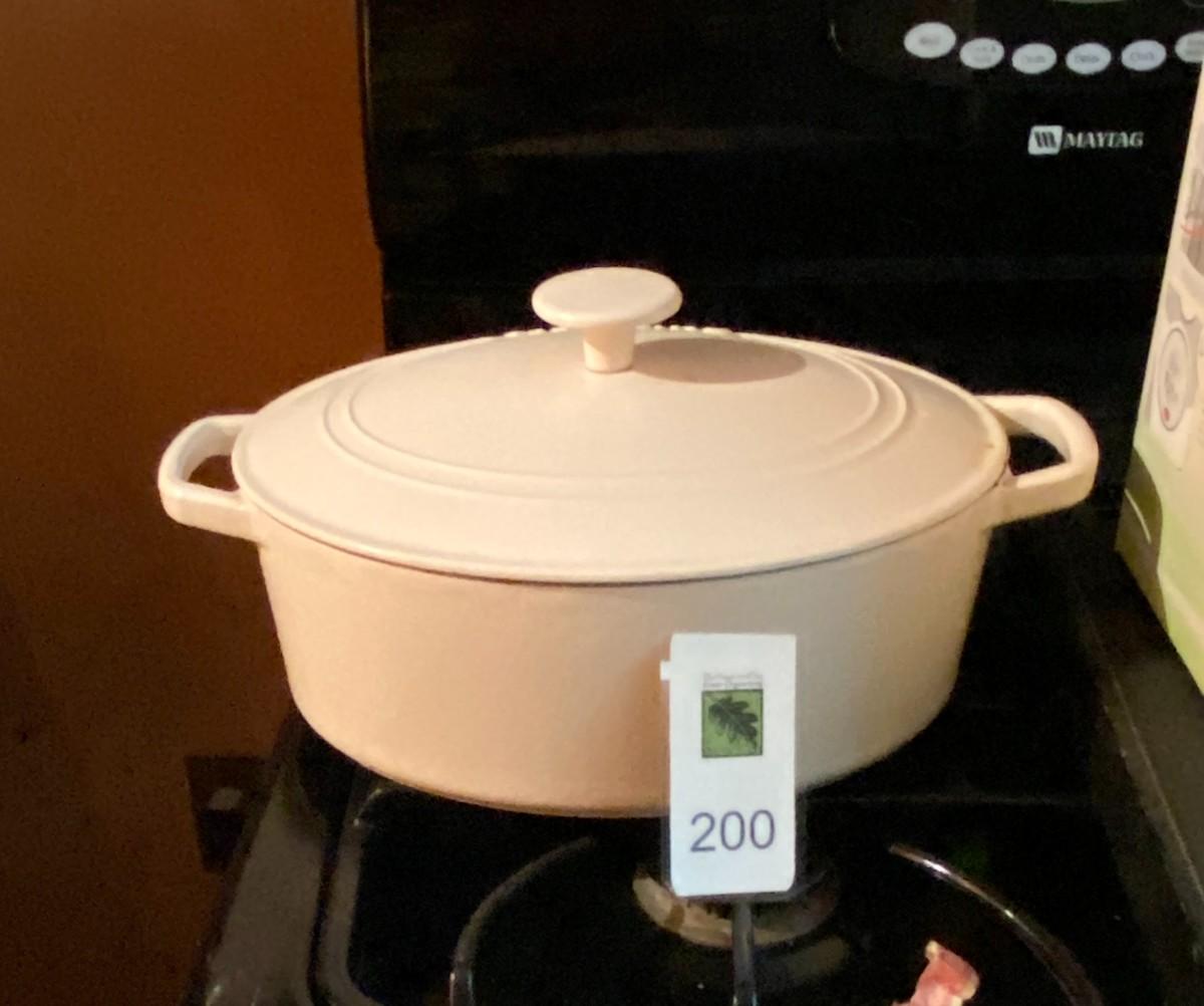 Enamel Cuisinart cast iron Dutch oven