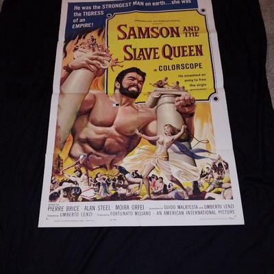 SAMSON AND THE SLAVE QUEEN VINTAGE MOVIE POSTER