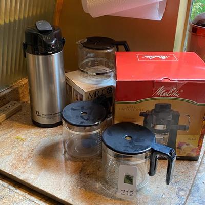 Lot of coffee making items