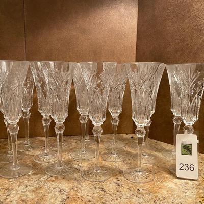 Crystal champagne flutes