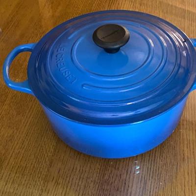 Le Creuset covered enamel cast iron pot