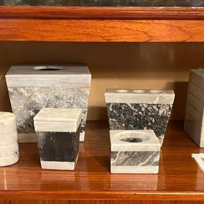 Marble bath accessories
