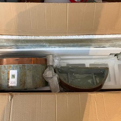 New in box Kenroy floor fountain w copper trim.