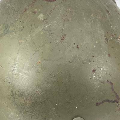 European WW2 Helmet with chin strap and 20" headband marked 55.