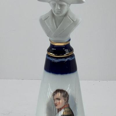 8 1/2 " Parian Napoleon Bust on glazed stand marked 9076