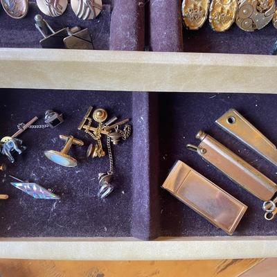Cufflink tie clip lot some signed