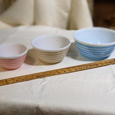 Very Rare Vintage Pyrex Mixing Bowl Set of 3 Stripe