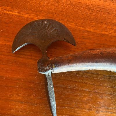 Antique axe and pistol