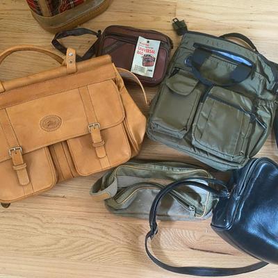 Set of Golf clubs and collection of totes