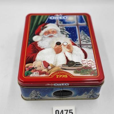 Vintage Santa Cookie Tin