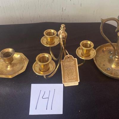 Brass Candle Holder Lot