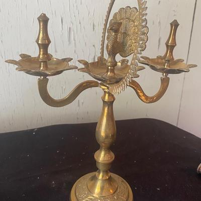 Vintage Brass Peacock Incense