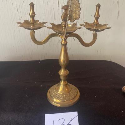 Vintage Brass Peacock Incense