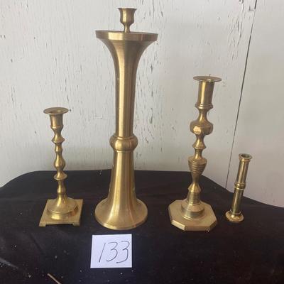 Vintage Brass Candle Holders