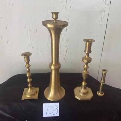 Vintage Brass Candle Holders