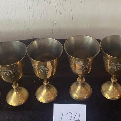 Brass Wine Goblets