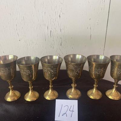 Brass Wine Goblets