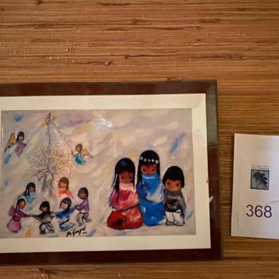 Children and angels original art by Ted DeGrazia