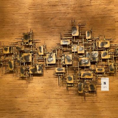 Large Abstract Brutalist Metal Wall Mural
