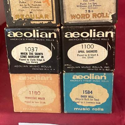 Vintage Word Rolls for Player Piano