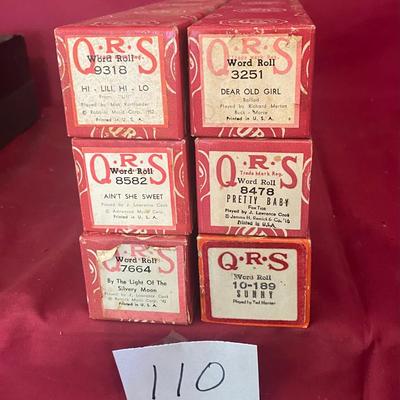 Vintage Word Rolls for Player Piano