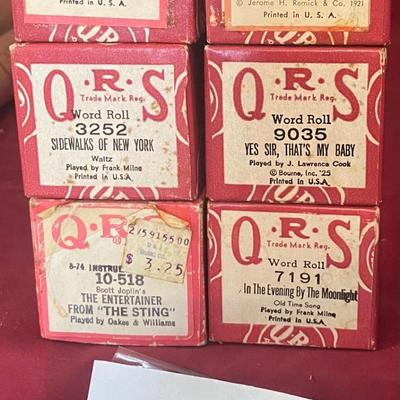 Vintage Word Rolls for Player Piano